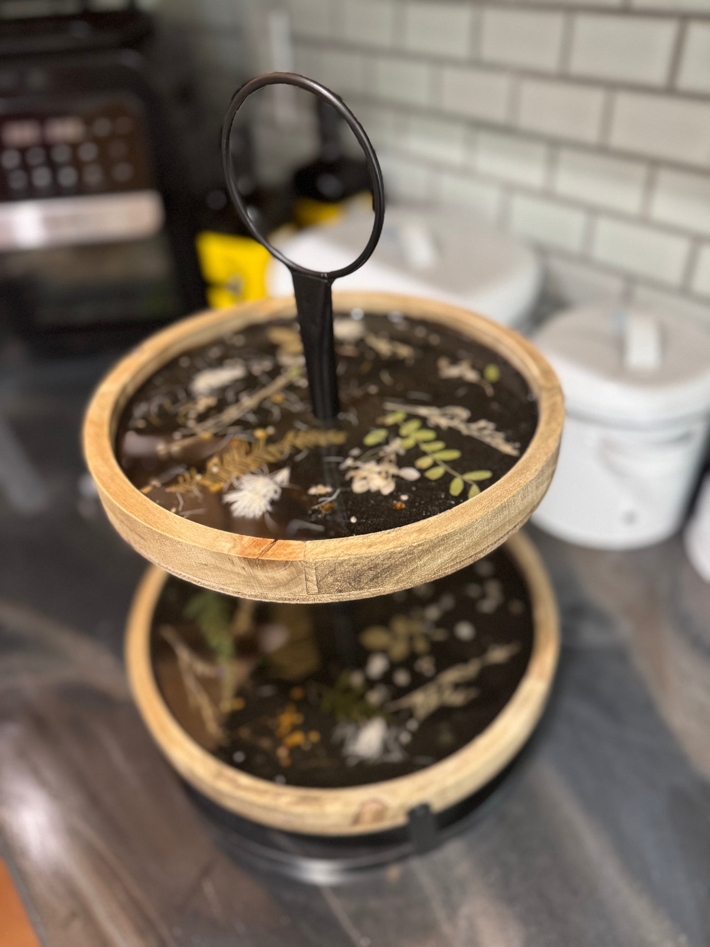 Elegant Tiered Trays for Stylish Food Displays
